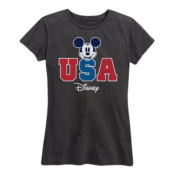 Disney - Americana - Mickey Usa - Women's Short Sleeve Graphic T-Shirt