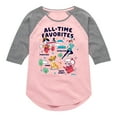 thumbnail image 1 of Disney Classics - All-Time Favorites - Pinocchio, Peter Pan, Simba, & White Rabbit - Toddler And Youth Girls Raglan Graphic T-Shirt, 1 of 3