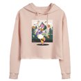 thumbnail image 1 of Disney Standard - Daisy With Leaves - Juniors Cropped Pullover Hoodie, 1 of 5
