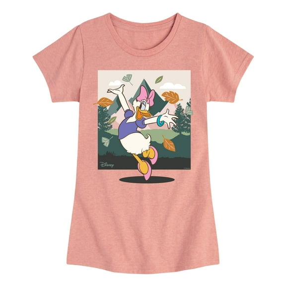 Disney Standard - Daisy With Leaves - Toddler & Youth Girls Short Sleeve Graphic T-Shirt