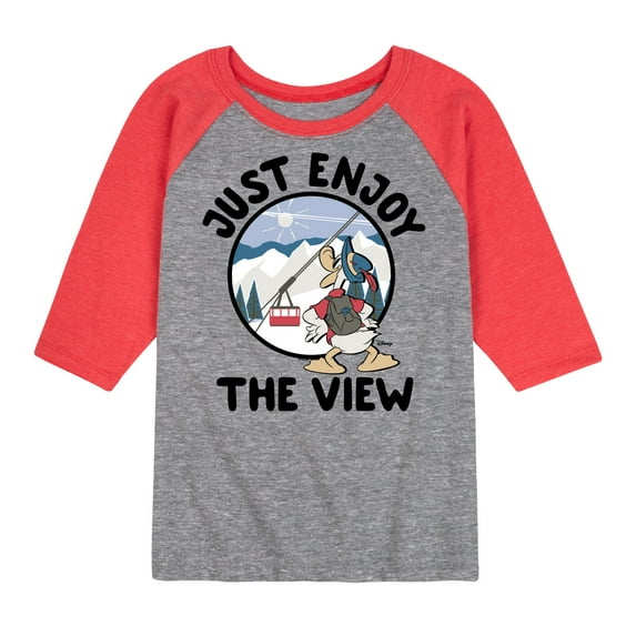 Disney Standard - Just Enjoy The View - Toddler & Youth Raglan Graphic T-Shirt