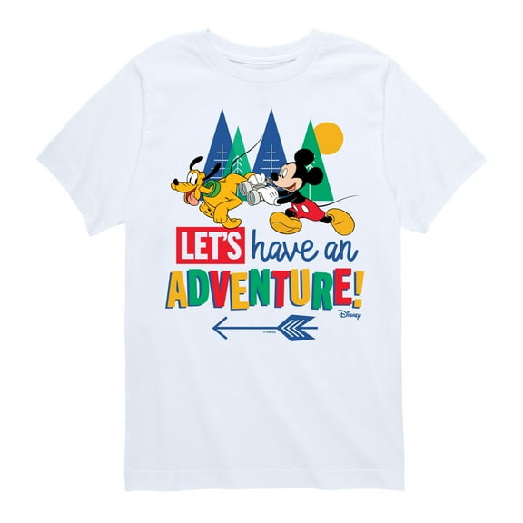 Disney Standard - Lets Have An Adventure - Toddler & Youth Short Sleeve Graphic T-Shirt