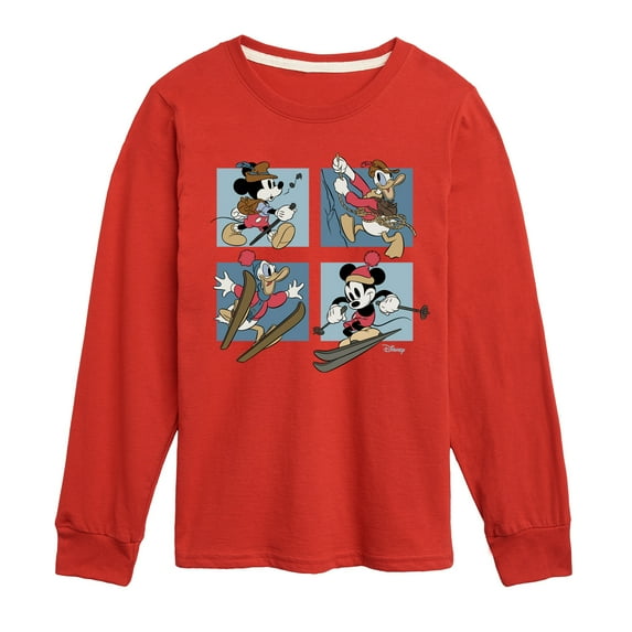 Disney Standard - Mickey And Donald Alpine - Toddler & Youth Long Sleeve Graphic T-Shirt