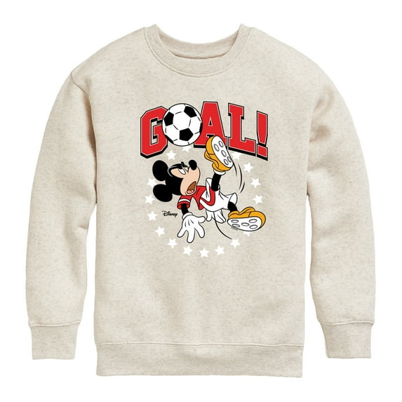 Disney - Mickey & Friends - Goal - Mickey Plays Soccer - Toddler And Youth Crewneck Fleece Sweatshirt