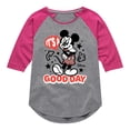 thumbnail image 1 of Disney - Mickey & Friends - It's a Good Day - Toddler And Youth Girls Raglan Graphic T-Shirt, 1 of 4