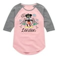 thumbnail image 1 of Disney Standard - Mickey & Friends - London When It's Raining - Toddler And Youth Girls Raglan Graphic T-Shirt, 1 of 4