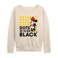 thumbnail image 1 of Disney - Mickey & Friends - Minnie Mouse - Dots Are the New Black - Women's Lightweight French Terry Long Sleeve Shirt, 1 of 5