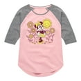 thumbnail image 1 of Disney - Mickey & Friends - Minnie Mouse - Flowers & Sun - Happiness - Toddler And Youth Girls Raglan Graphic T-Shirt, 1 of 4