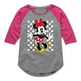 thumbnail image 1 of Disney - Mickey & Friends - Minnie Mouse - Polka Dots Everywhere - Toddler And Youth Girls Raglan Graphic T-Shirt, 1 of 4