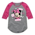 thumbnail image 1 of Disney - Mickey & Friends - Minnie Mouse Speaks French - Oui Oui, Paris, Bonjour - Toddler And Youth Girls Raglan Graphic T-Shirt, 1 of 4