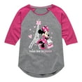 thumbnail image 1 of Disney - Mickey & Friends - Minnie Mouse - Take Me to Paris - Toddler And Youth Girls Raglan Graphic T-Shirt, 1 of 4