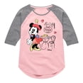 thumbnail image 1 of Disney - Mickey & Friends - Minnie Mouse in Paris - Toddler And Youth Girls Raglan Graphic T-Shirt, 1 of 4