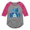 thumbnail image 1 of Disney Standard - Mickey & Friends - Oh Boy! - Toddler And Youth Girls Raglan Graphic T-Shirt, 1 of 5