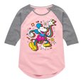 thumbnail image 1 of Disney - Mickey & Friends - Psychedelic Style Mickey - Toddler And Youth Girls Raglan Graphic T-Shirt, 1 of 4