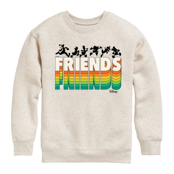 Disney Standard - Mickey & Friends - Rainbow - Toddler And Youth Long Sleeve Graphic T-Shirt
