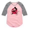 thumbnail image 1 of Disney - Mickey & Friends - Red Spotlight on Mickey - Toddler And Youth Girls Raglan Graphic T-Shirt, 1 of 4