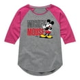 thumbnail image 1 of Disney Standard - Mickey & Friends - Simple Classic Mickey - Toddler And Youth Girls Raglan Graphic T-Shirt, 1 of 4