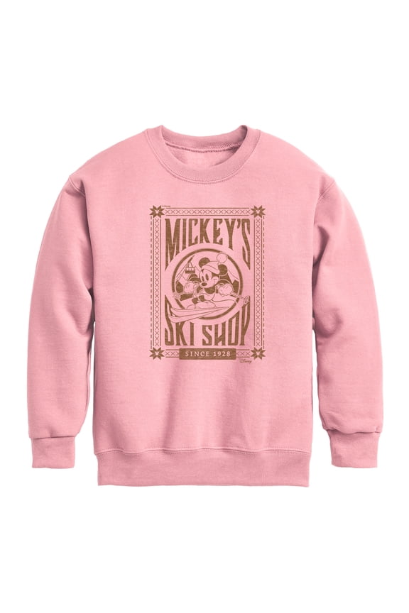 - Mickeys Ski Shop - Toddler & Youth Crewneck Fleece Sweatshirt