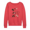 thumbnail image 1 of Disney Standard - Minnie Nature Makes Me Happy - Women's Lightweight French Terry Pullover, 1 of 5
