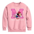 thumbnail image 1 of Disney Standard - Minnie Track And Field - Toddler And Youth Crewneck Fleece Sweatshirt, 1 of 4