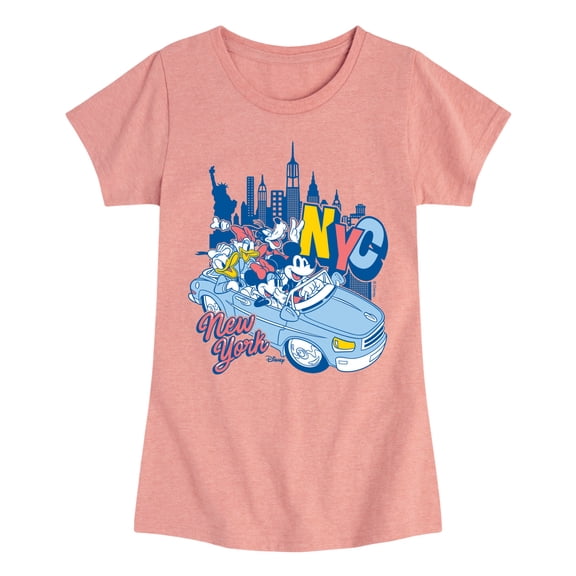 Disney - Standard NYC Destination - Youth Girls Fitted Short Sleeve T-Shirt