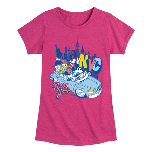 Disney - Standard NYC Destination - Youth Girls Fitted Short Sleeve T-Shirt