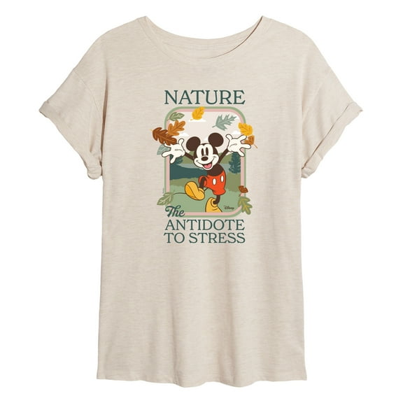Disney Standard - Nature The Antidote To Stress - Juniors Ideal Flowy Muscle T-Shirt