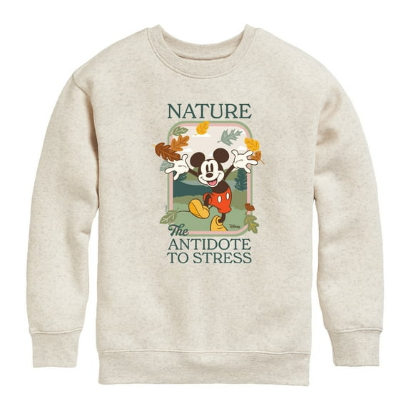 Disney Standard - Nature The Antidote To Stress - Toddler & Youth Crewneck Fleece Sweatshirt