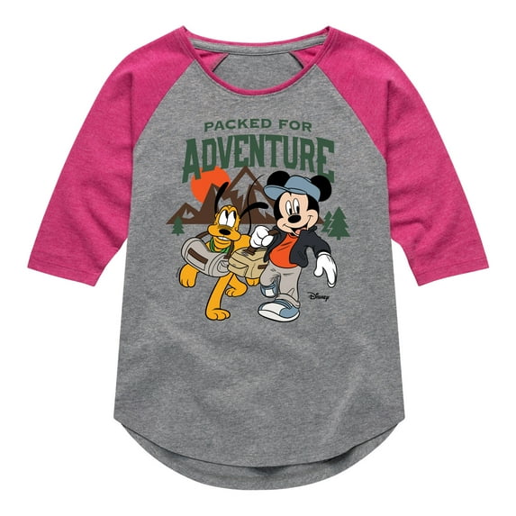 Disney Standard - Packed For Adventure Pluto Mickey - Toddler & Youth Girls Fleece Dress