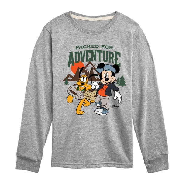 Disney - Packed For Adventure Pluto Mickey Long Sleeve Graphic T