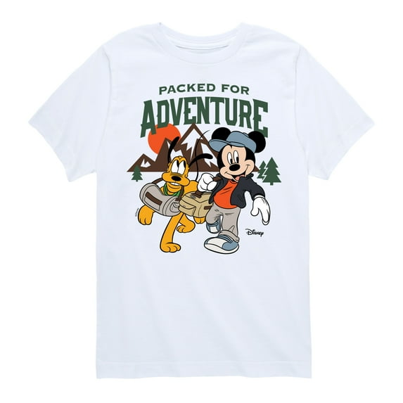 Disney - Packed For Adventure Pluto Mickey - Toddler & Youth Short Sleeve Graphic T-Shirt