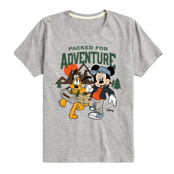 Disney - Packed For Adventure Pluto Mickey - Toddler & Youth Short Sleeve Graphic T-Shirt