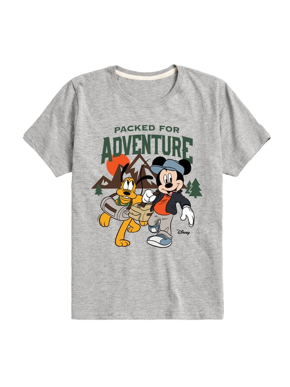 - Packed For Adventure Pluto Mickey Boys' Short Sleeve Graphic T-Shirt