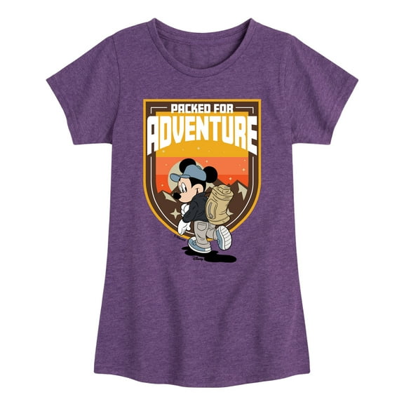 Disney Standard - Packed For Adventure - Toddler & Youth Girls Short Sleeve Graphic T-Shirt