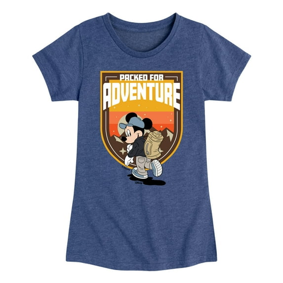 Disney Standard - Packed For Adventure - Toddler & Youth Girls Short Sleeve Graphic T-Shirt