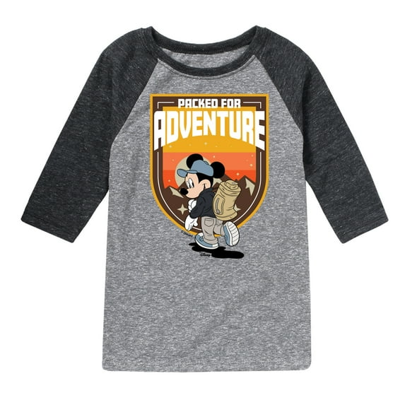 Disney - Packed For Adventure - Toddler & Youth Raglan Graphic T-Shirt