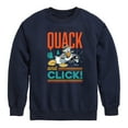 thumbnail image 1 of Disney Standard - Quack And Click - Toddler & Youth Crewneck Fleece Sweatshirt, 1 of 5