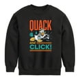 thumbnail image 1 of Disney Standard - Quack And Click - Toddler & Youth Crewneck Fleece Sweatshirt, 1 of 5