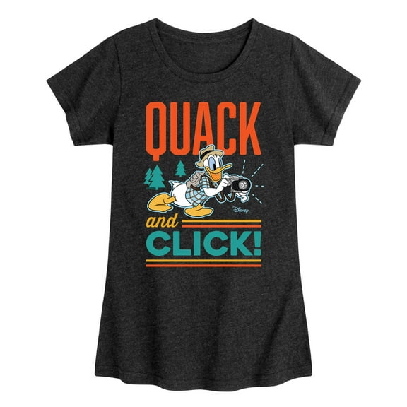 Disney Standard - Quack And Click - Toddler & Youth Girls Short Sleeve Graphic T-Shirt