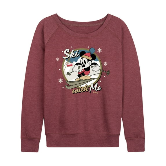 Disney - Ski With Me - Women's Lightweight French Terry Long Sleeve Shirt