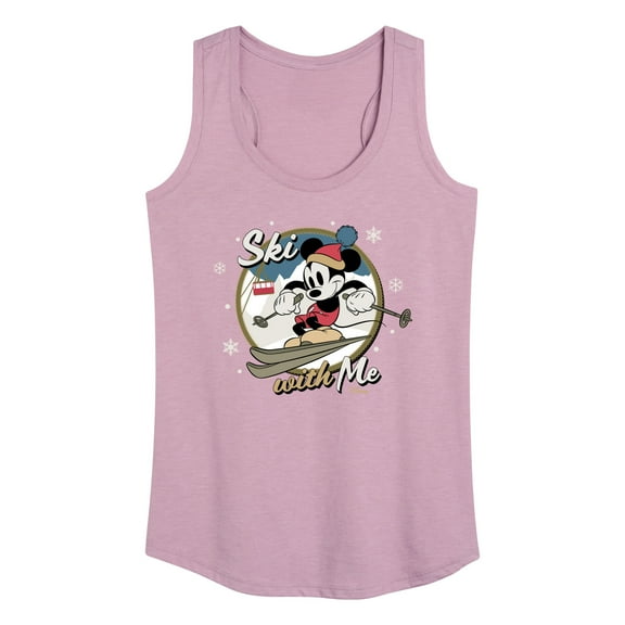 Disney Standard - Ski With Me - Women's Racerback Tank Top