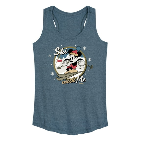 Disney Standard - Ski With Me - Women's Racerback Tank Top