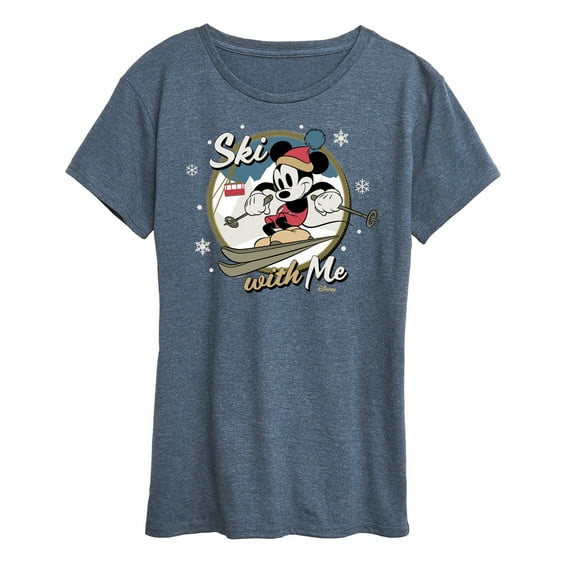 Disney Standard - Ski With Me - Women's Short Sleeve Graphic T-Shirt