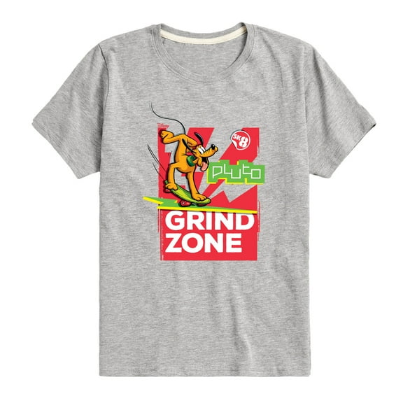 Disney - Standard Sports - Grind Zone with Pluto - Youth Short Sleeve Graphic T-Shirt