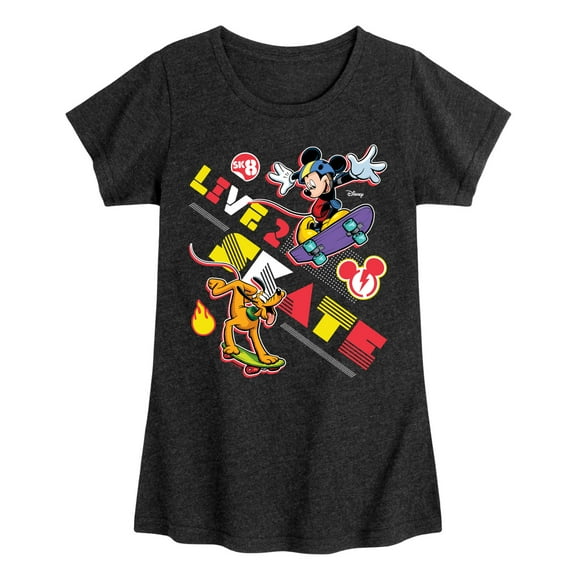 Disney - Standard Sports - Live 2 Skate - Toddler & Youth Girls Short Sleeve Graphic T-Shirt
