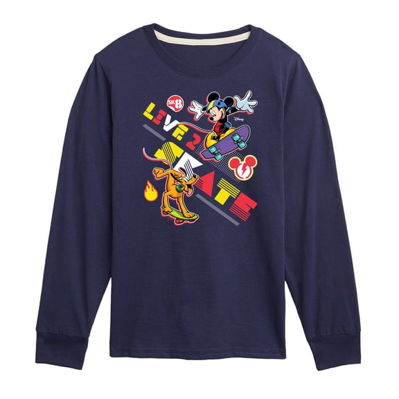 Disney - Standard Sports - Live 2 Skate - Youth Long Sleeve Graphic T-Shirt