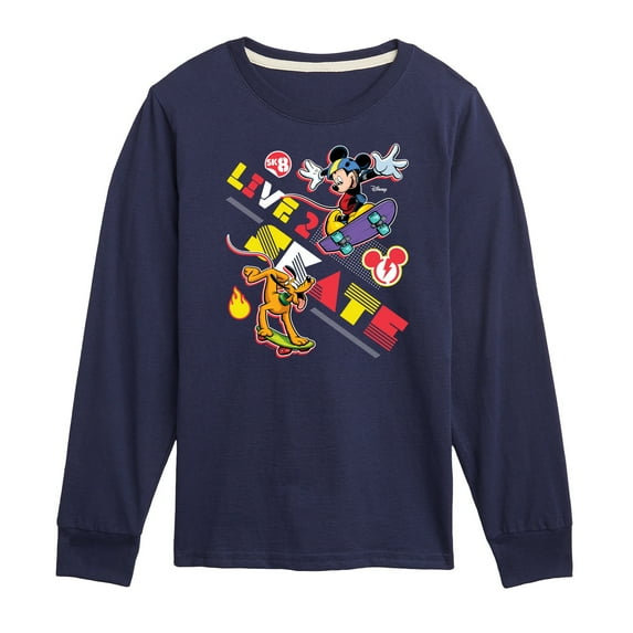 Disney - Standard Sports - Live 2 Skate - Youth Long Sleeve Graphic T-Shirt