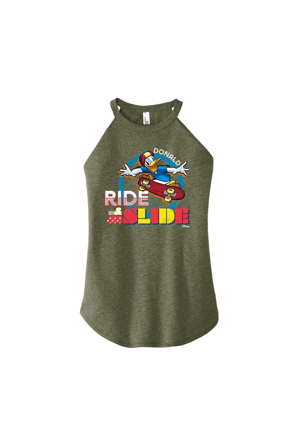 - Standard Sports - Ride & Slide with Donald - Juniors High Neck Tank Top