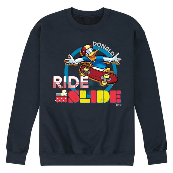 Disney - Standard Sports - Ride & Slide with Donald - Men's Crew Neck Fleece Pullover