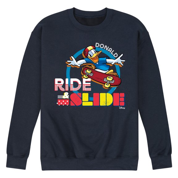 Disney - Standard Sports - Ride & Slide with Donald - Men's Crew Neck Fleece Pullover